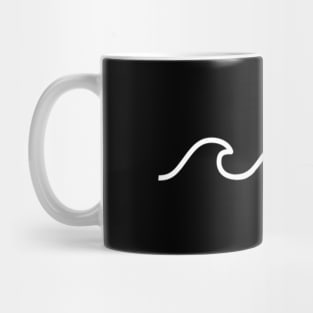 Wave Swirls - Minimal Outline of Ocean wave Mug